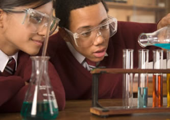 students in chemistry class