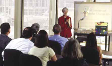 Photo of Shirley Hord presenting to a room of educators.