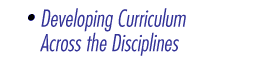 Developing Curriculum Across the Disciplines