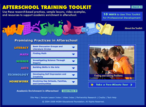 Screenshot of the Training Toolkit web site.